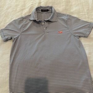 Boys Southern Marsh Striped Polo Shirt - Navy and White